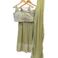 Size 12 / 38" Bust - Mint / Light Green - Ready Made Lehenga Set - UK Stock - 24h Dispatch - KTC250117 TK 0125