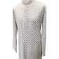 Light Grey Fully Embroidered Mens Kurta Set - UK Stock - 24h Dispatch - MAHARAV VA 0223