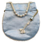 Light Blue - Silky Bollywood Ladies Potli / Pouch Style HandBag - GJ21 10Rp24