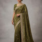 Mehndi Henna Green - Fancy Party Saree with Blouse Piece - UK stock - 24hr Dispatch - SP2603 VY