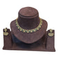Green - Small Size Antique Gold Finish Necklace Set - AE2504 R 0525