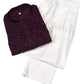Wine Purple - Rich Sequins Lucknowi Chiffon Mens Indian Kurta Set with Smart Pants - Weddings / Walimas , Sangeet, Eid, Mehndi / Henna - YD2501 KC 0225