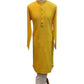 Haldi Yellow - Locknawi Chikankari Chiffon Self Brocade Mens Indian Kurta set - Weddings / Walimas , Sangeet, Mehndi / Henna , Eid / Diwali - BS2505 01TY25
