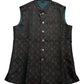 Bottle Green with Contrast Thread Brocade - Premium Mens Waistcoat - VNS-JKT13 10KJ25