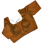 Copper Brown - Silky Saree blouse - UK Stock - Next Day / 2-3 Days Delivery - Size 34"-46" - XS, S, M, L, XL, XXL - VFL289 R