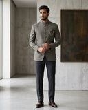 Olive Green - PREMIUM Slim Fit Mens Jute BandhGala / Prince / Chinese Collar Jacket - Fantastic Fit - CS2604 TV