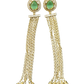 Sea Green - Medium - Antique Gold Finish Traditional Earrings - Bollywood - Weddings - 15ER679 07P26