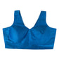 Blue - Silky Saree blouse with cups,  Sleeveless - 38" - UK Stock - Quick Delivery - RNK - R722A-KY