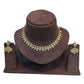 Green / Pink - Small Size Antique Gold Finish Necklace Set - AE2503 R 0525