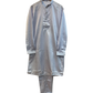 Light Pastel Blue - Mens Kurta Set with Rich Brocade Waistcoat  - UK Stock - Quick Dispatch - SHU2603 05VV26