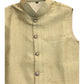 Gold - Banarasi Handloom Brocade Mens Waistcoat - UK Stock- Dispatch in 24 hrs - KCS241105 KK