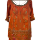 UK 10 / 36" - Orange - Designer Ladies Sharara / Palazzo Trousers Suit - UK Stock - Sangeet / Henna / Weddings - VMK Suriya 04RY26