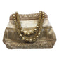 Cream- Silky Bollywood Ladies HandBag - GJ22 10Pp24