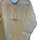 Off White / Cream - Soft Silky Mens Kurta Set with Draw stringed Trousers - Sangeet Mehendi Haldi - KCS2605 06KV26