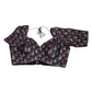 36" Bust (UK 10) Navy Blue with Maroon - Banarasi Brocade Saree / Lehenga blouse - Can be let out to size 12  - VFJ250 01KY25