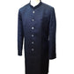 Navy Blue - Classic Self Brocade Sherwani with Quality Buttons -  YD2416 06JP24