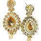 Dark Pink - Large - Antique Gold Finish Traditional Earrings - Bollywood - Weddings - 15ER549 07Rp26