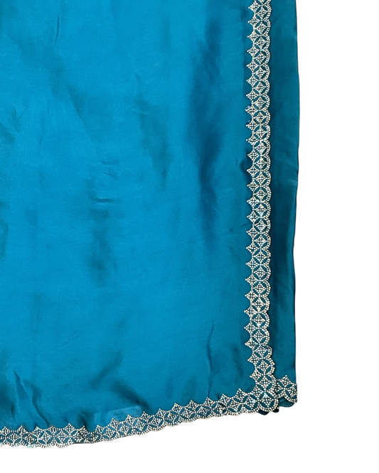 Light Turquoise - Fancy Party Saree with Blouse Piece - UK stock - 24hr Dispatch - SP2623 VY