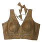 Rose Gold - Crushed Tissue Saree / Lehenga Blouse - With Cups - Margin to loosen - UK Stock - AF2341 C 1224