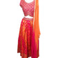 SALE - Size 14 / 40" Bust - Fuchsia Orange - Ready Made Lehenga Set - UK Stock - 24h Dispatch - KTC241101 1124