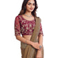 Gold - Chiffon Saree with Fancy Ready made Blouse - SS29013  TV 0624