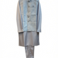 Light Pastel Blue - Mens Kurta Set with Rich Brocade Waistcoat  - UK Stock - Quick Dispatch - SHU2603 05VV26