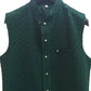 Green - Rich Lucknowi Sequins Mens Waistcoat - Bollywood - KCS4009 VY 0324