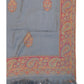 Grey - Soft Art Wool Handloom Woven Stole - (3000PS) 11Cp24 NTC2413
