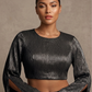 Size 42" / UK 16 - Black - Long Sleeve High Back Saree blouse with cups - UK Stock - Quick Delivery - RNK - N552A-KR
