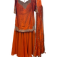 Size 16 (42") - Orange - Designer Ladies Medium Length Top Palazzo Trousers Suit - VMK Taruna CY