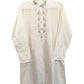 Cream- Rich Crepe Brocade Mens Indian Kurta set - Weddings / Walimas , Sangeet, Eid, Mehndi / Henna - KCS1033 06TT24