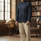 Navy Blue - PREMIUM Slim Fit Mens Self Brocade BandhGala / Prince / Chinese Collar Jacket - Fantastic Fit - CS2602 01TT26