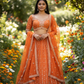 Gorgeous Burnt Orange Lehenga Set - Size 12(38") - UK Stock - 24h Dispatch - OC42133 AP