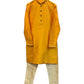 Yellow - Silky Mens Indian Kurta set - UK Stock - Ideal to Pair with a Waistcoat - VEE1095 KJ