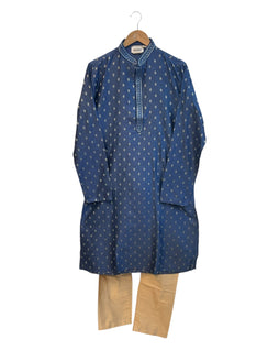 Cobalt Blue - Quality Mens Indian Kurta set - UK Stock - Weddings / Walimas , Sangeet, Diwali, Eid, Mehndi / Henna - NAD25718 VY