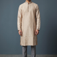 SALE! Size 34" XS - Light Brown - Mens Silky Kurta Top with Draw stringed Trousers , Full Length - SALE2603