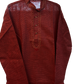 SALE! Size 42" L - Red - Mens Cotton Based Kurta with Draw stringed Trousers , Full Length - SALE2604