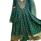 UK 10 / 36" - Forest Green - Designer Ladies Sharara / Palazzo / Anarkali Trousers Suit - UK Stock - Sangeet / Henna / Weddings - VMK Aradhya 04AY26