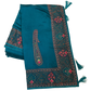 Turquoise Blue - Classic Saree with Thread Work and Blouse Piece - UK stock - 24hr Dispatch - RS2505 VY