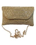 Gold - Rich Hand Embroidered Clutch Bag - JS03 10KP24