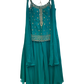 Size 14 (40") - Turquoise - Designer Ladies Medium Length Strap Top Palazzo Trousers Suit - VMK Pahal JR