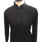Black - Locknawi Chikankari Self Brocade Mens Indian Kurta set - Weddings / Walimas , Sangeet, Mehndi / Henna , Eid / Diwali - BS2502 01JY25