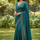 Blue - Rich Saree with Stone Work and Blouse Piece - UK stock - 24hr Dispatch - RS2516 TH