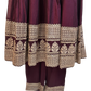 Size 12 (38") - Wine - Designer -  Ladies Long Top / Dress Anarkali Trousers Suit - VMK Afsana 04RA26