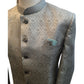 Silver / Grey - PREMIUM Slim Fit Mens Self Brocade BandhGala / Prince / Chinese Collar Jacket - Fantastic Fit - CS2501 01TA25