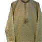 Light Pastel Yellow - Banarasi Handloom Brocade Mens Indian Kurta set with Trousers - UK Stock - Weddings / Walimas , Sangeet, Diwali, Eid, Mehndi / Henna - VEE2613 VR