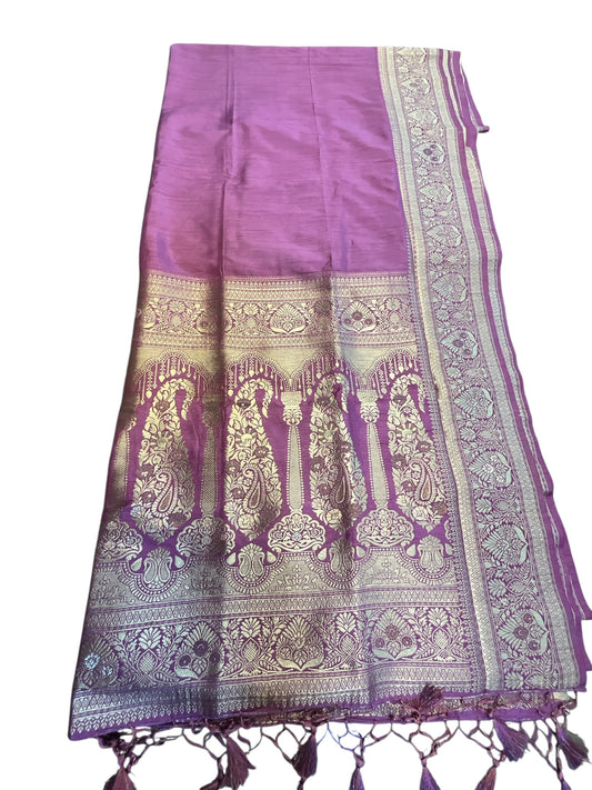 Dusty Pink - Traditional Handloom Saree with Blouse Piece - UK stock - 24hr Dispatch - SP2630 KP