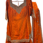 Size 16 (42") - Orange - Designer Ladies Medium Length Top Palazzo Trousers Suit - VMK Taruna CY