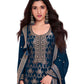 Navy Blue - Simple / Classy Silky Ladies Indian Salwar Suit with Rich Dupatta - Available in Sizes 10,14 & 18 - VF69185 TY 0924