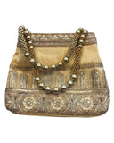 Gold - Silky Bollywood HandBag - GJ22 10Pp24